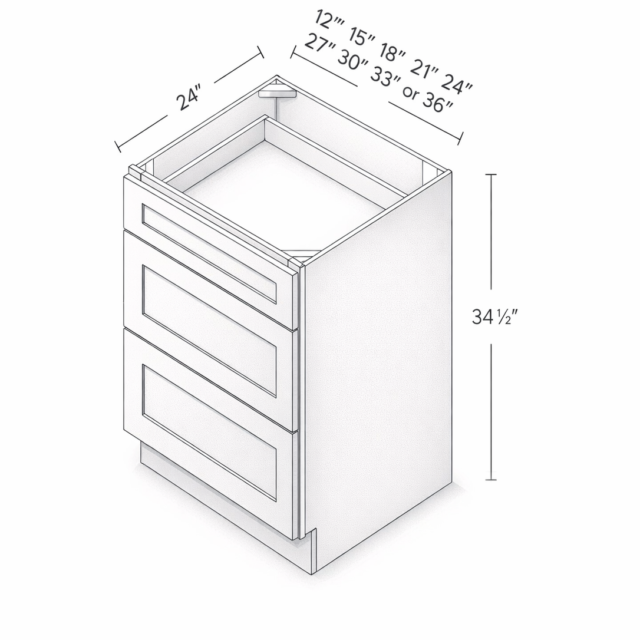 THREE DRAWERS