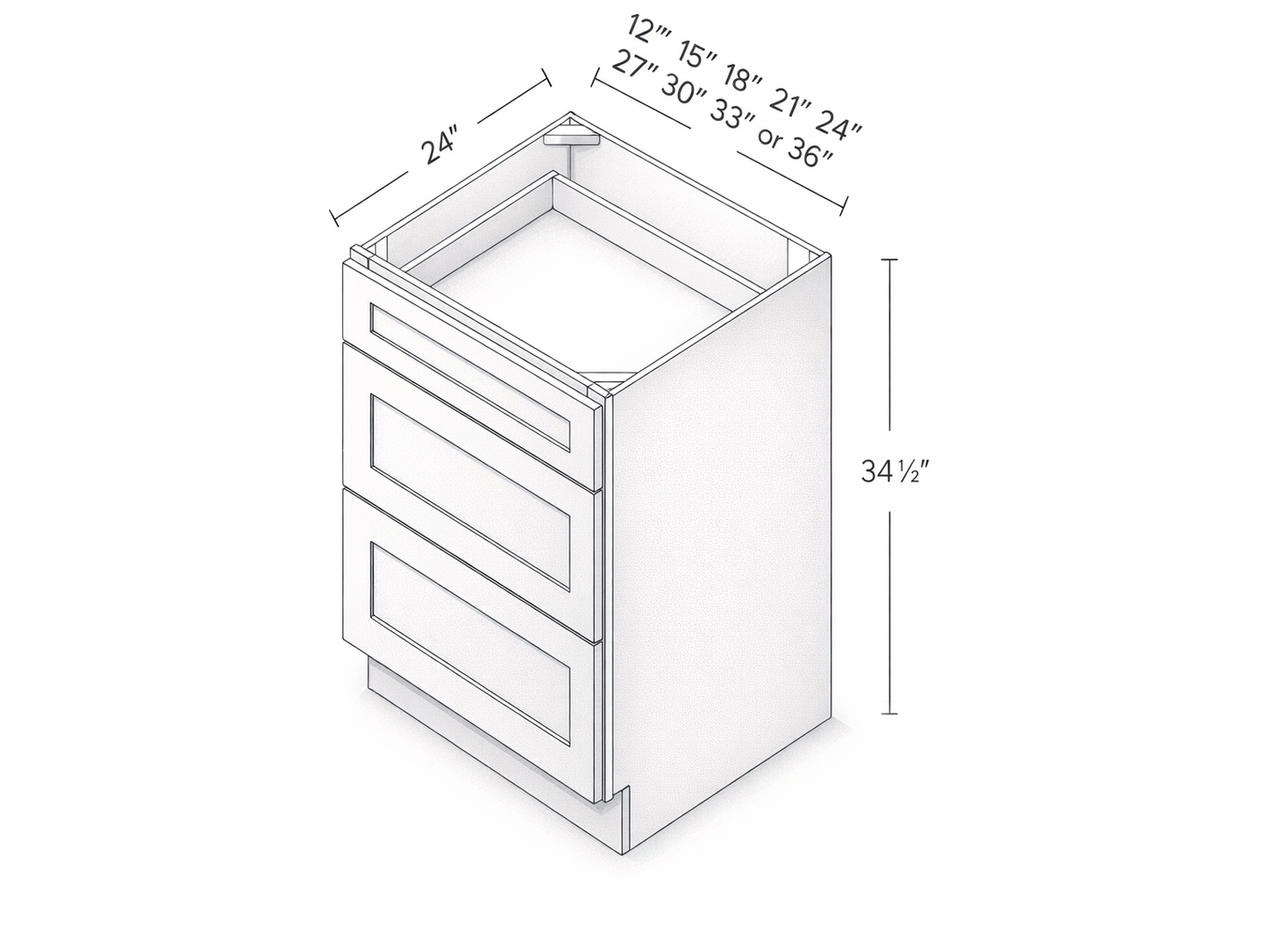 THREE DRAWERS
