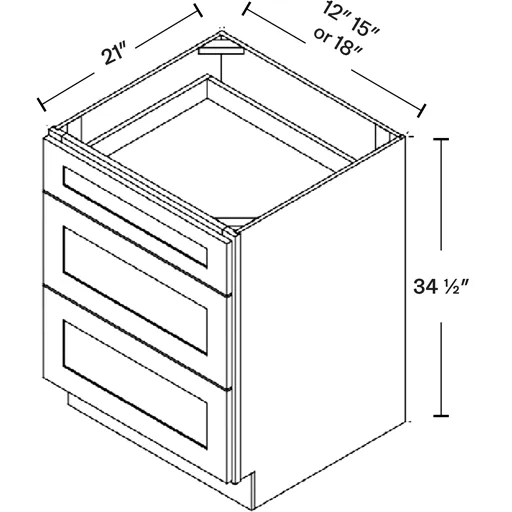 Vanité Drawer Armoire de base