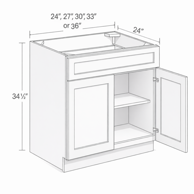 TWO DOORS - ONE DRAWER