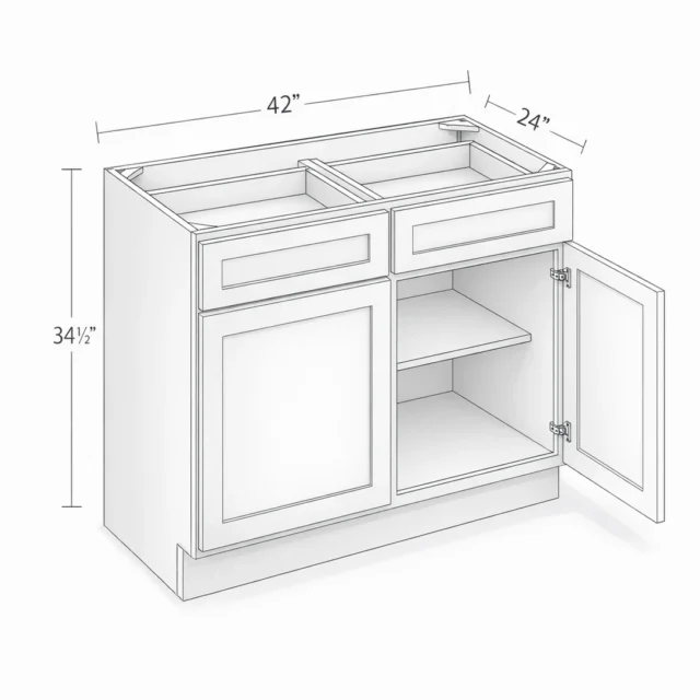 TWO DOORS - TWO DRAWERS