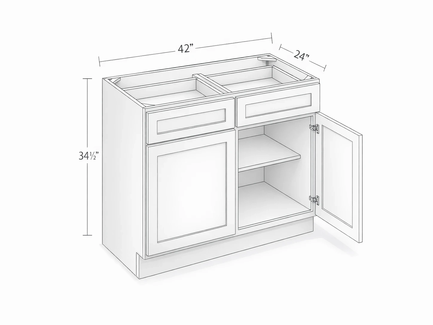 TWO DOORS - TWO DRAWERS
