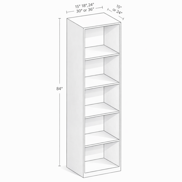 84" FULL HEIGHT CLOSET - 15" DEPTH