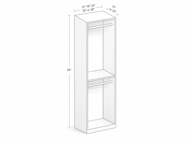 84" FULL HEIGHT CLOSET - 24" DEPTH