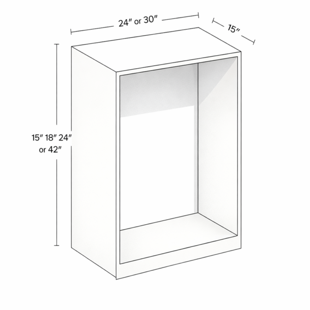 CLOSET BASIC SECTION - 15" DEPTH