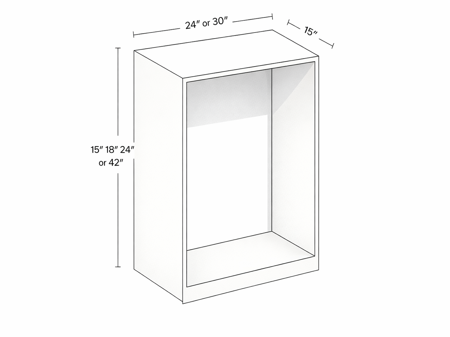 CLOSET BASIC SECTION - 15" DEPTH