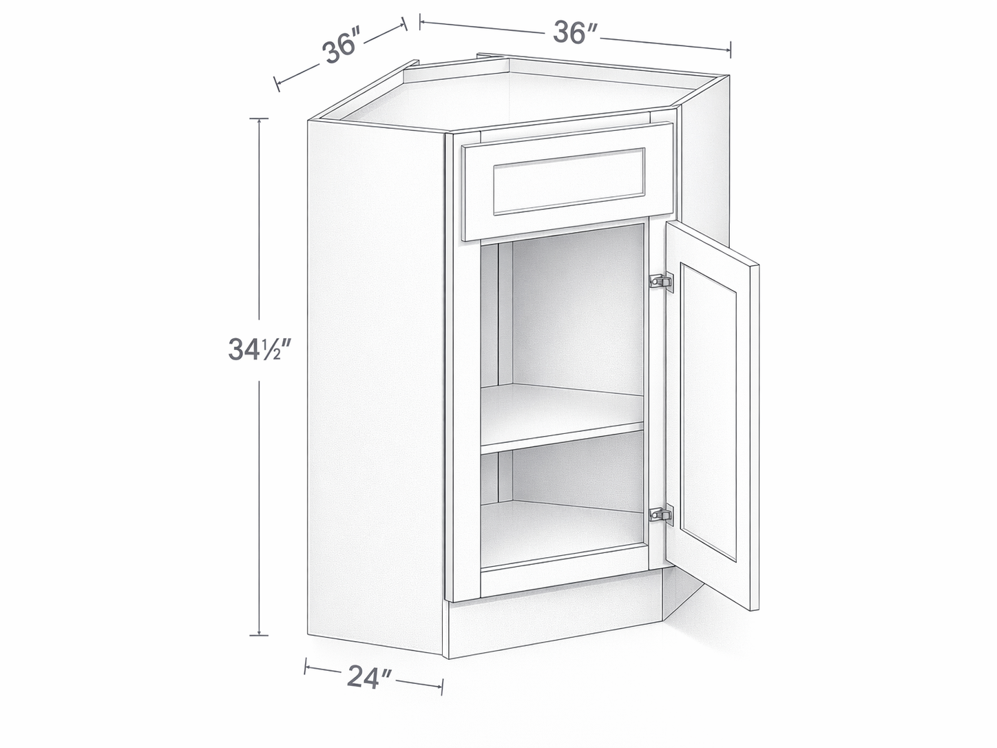 ARMOIRE D'ANGLE POUR ÉVIER