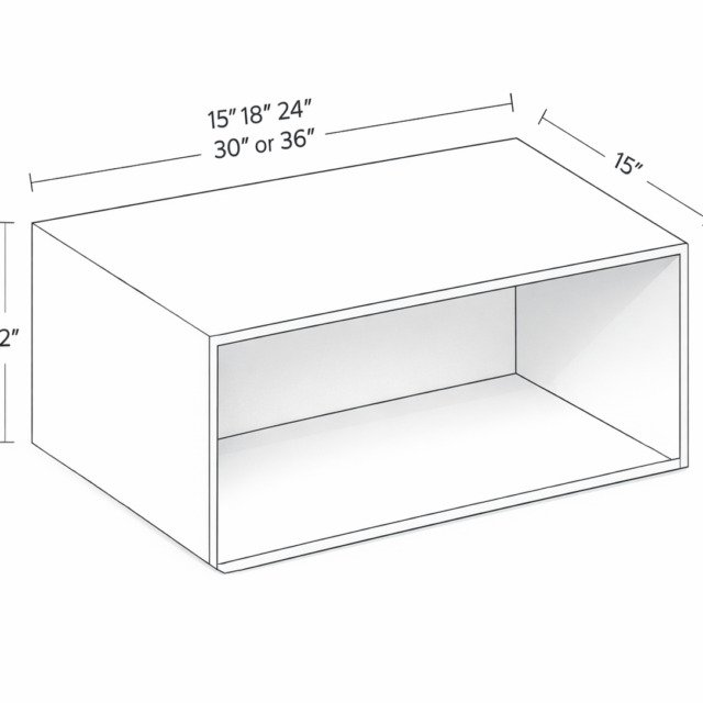 CLOSET WALL SECTION - 15" DEPTH