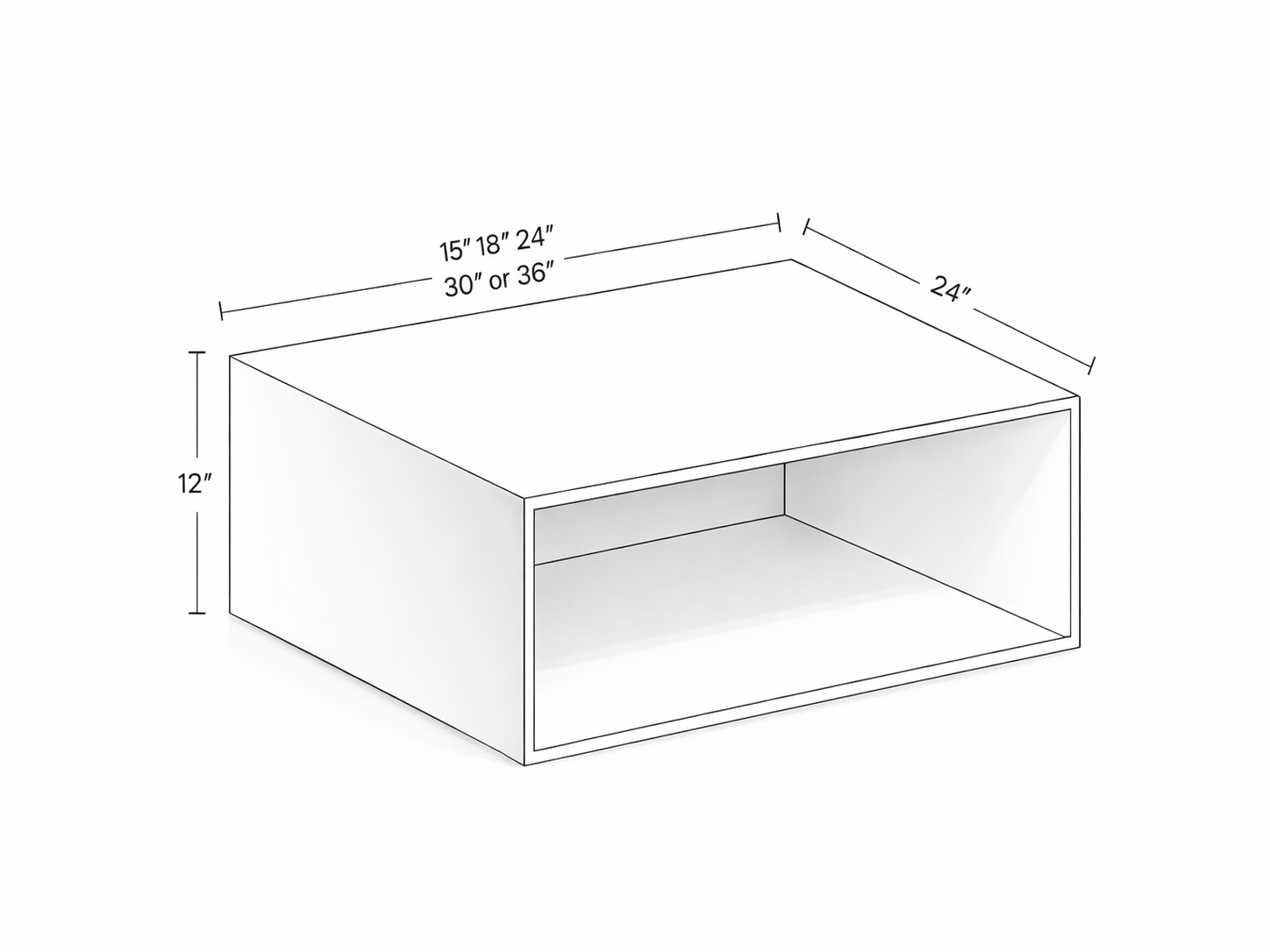 SECTION MURALE DE PLACARD - PROFONDEUR 24 PO