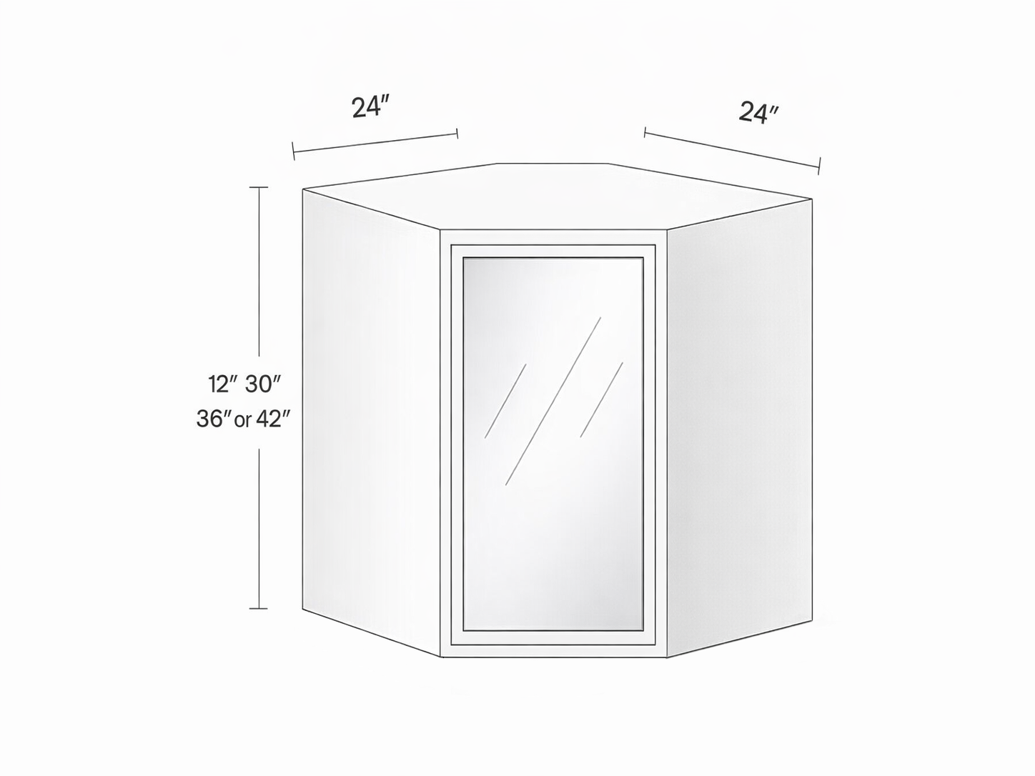 DIAGONAL CORNER GLASS DOOR