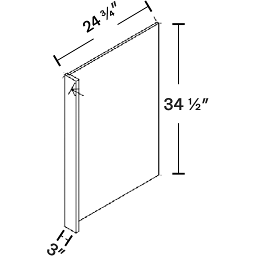 Dish Washer Panel W24 3/8''* H35 3/4''*