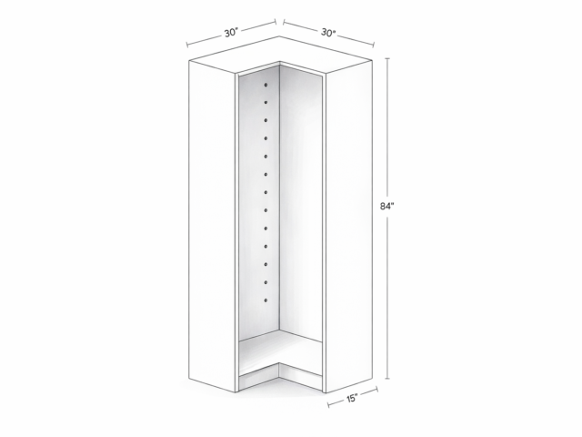 84" HEIGHT CLOSET CORNER SECTION