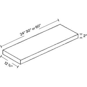 Floating Shelf 24"W x 2"H x 12¾"D