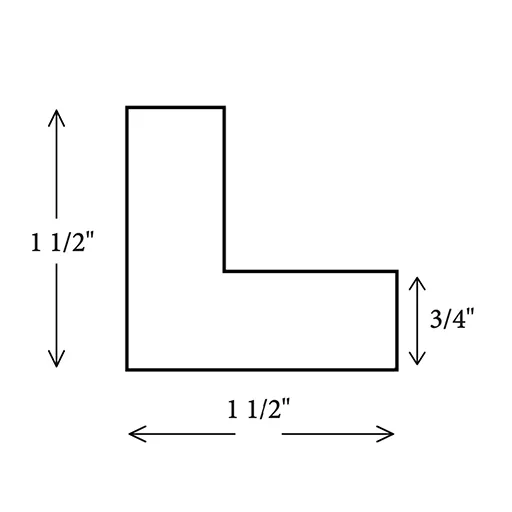 L-Shape Moulding 1.5"L x 1.5"H