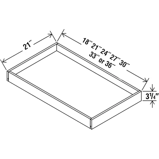 Roll-Out Tray 18"L x 3¼"H x 21"P