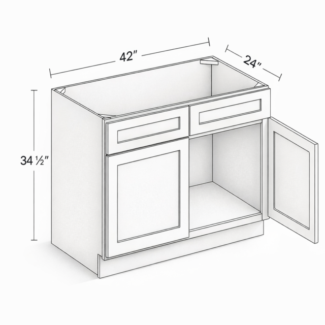 TWO DOORS SINK BASE(2)