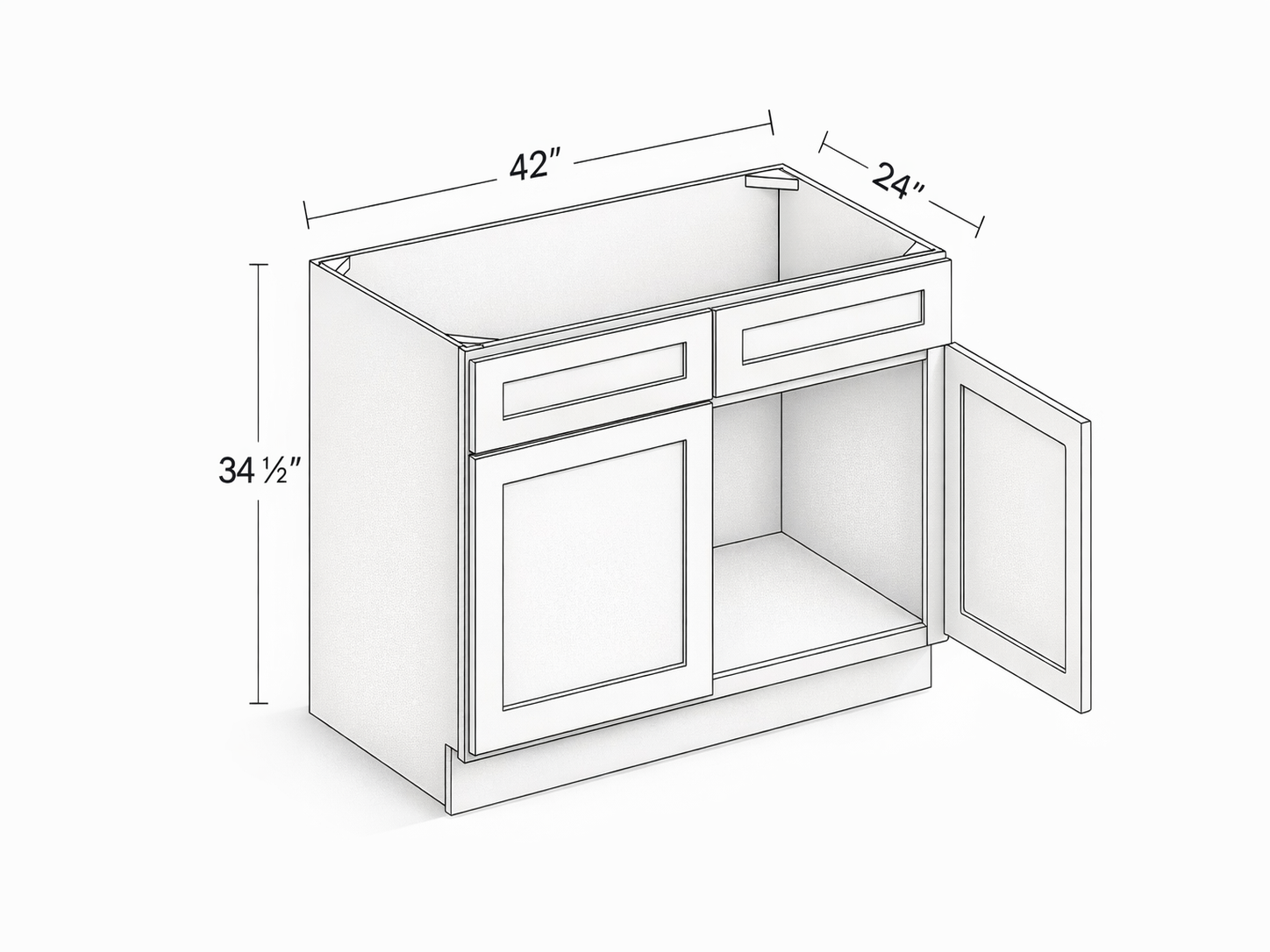 ARMOIRE SOUS-ÉVIER À DEUX PORTES(2)