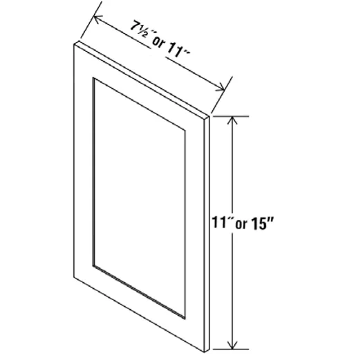 Sample Door - shaker 11"L x 15"H;SLAB 7.5" W X 5.5"H
