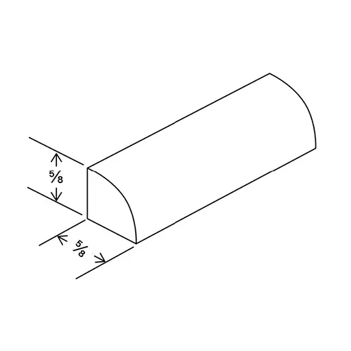 Shoe Moulding - 96"W x 5/8"H x 5/8"D