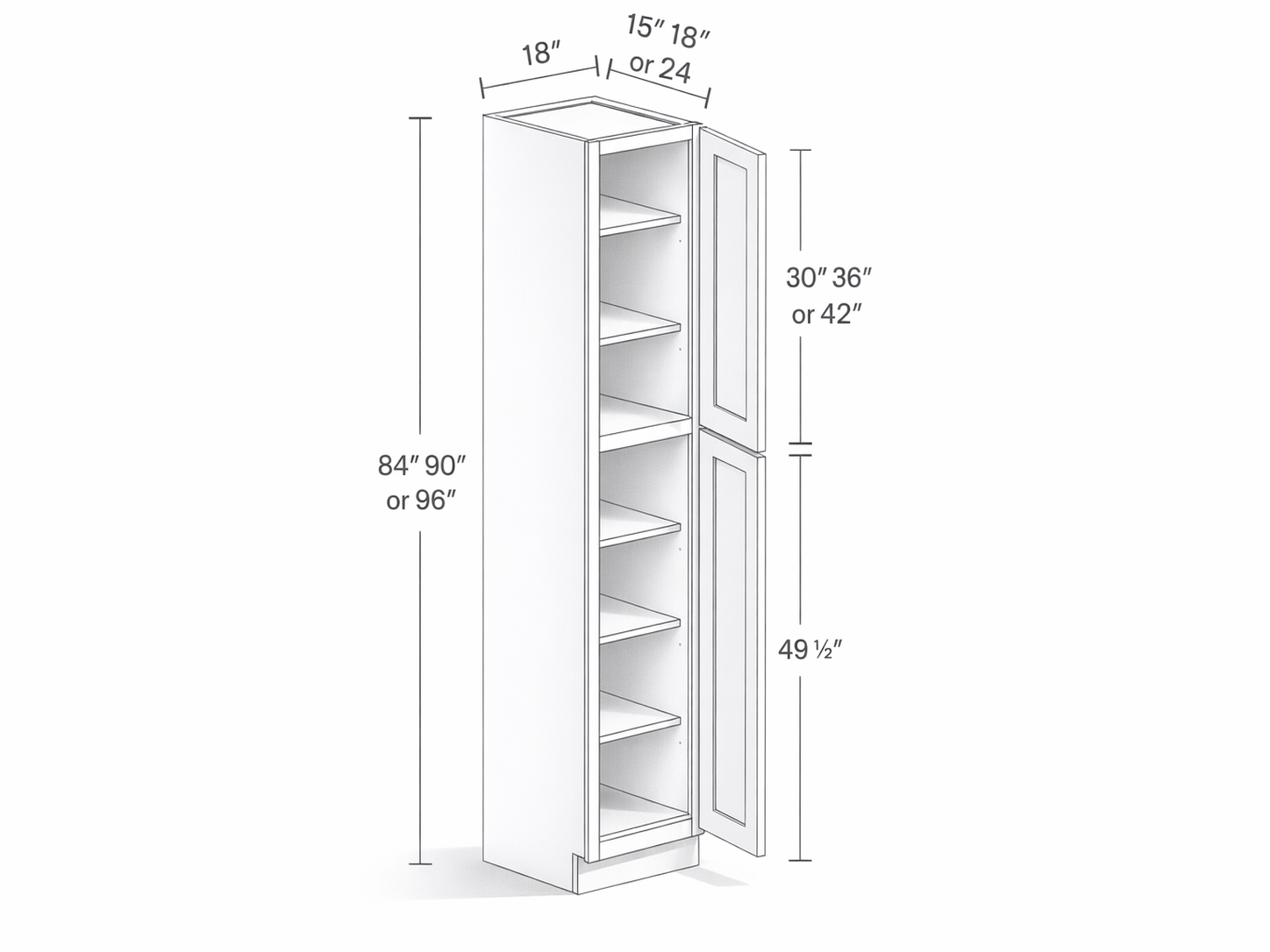 18" WIDTH PANTRY