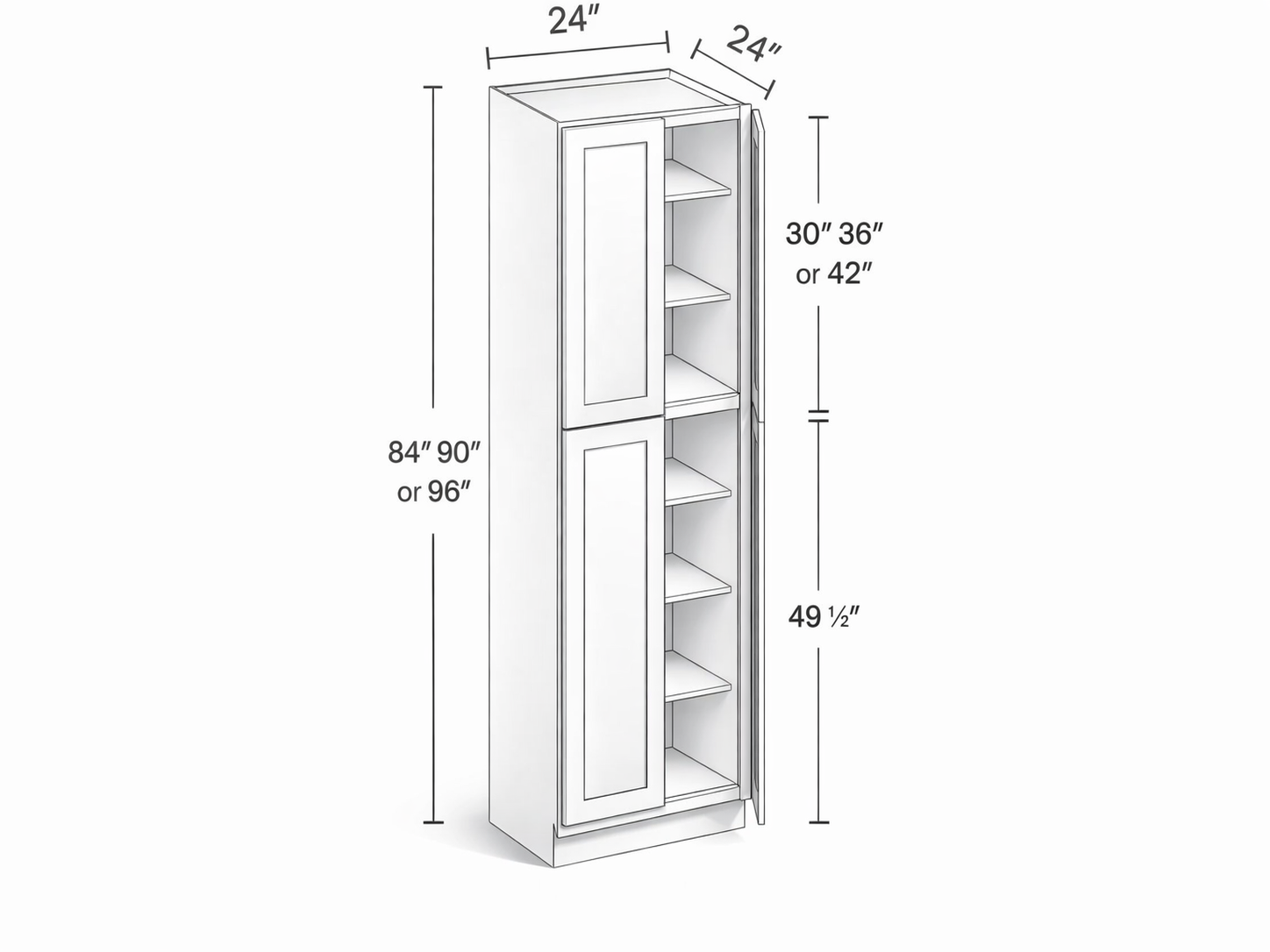 24" WIDTH PANTRY