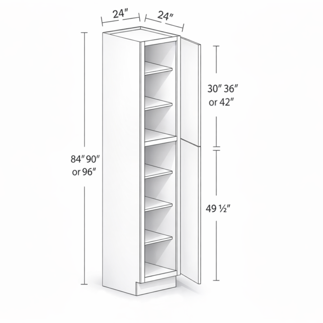 24" WIDTH PANTRY - F
