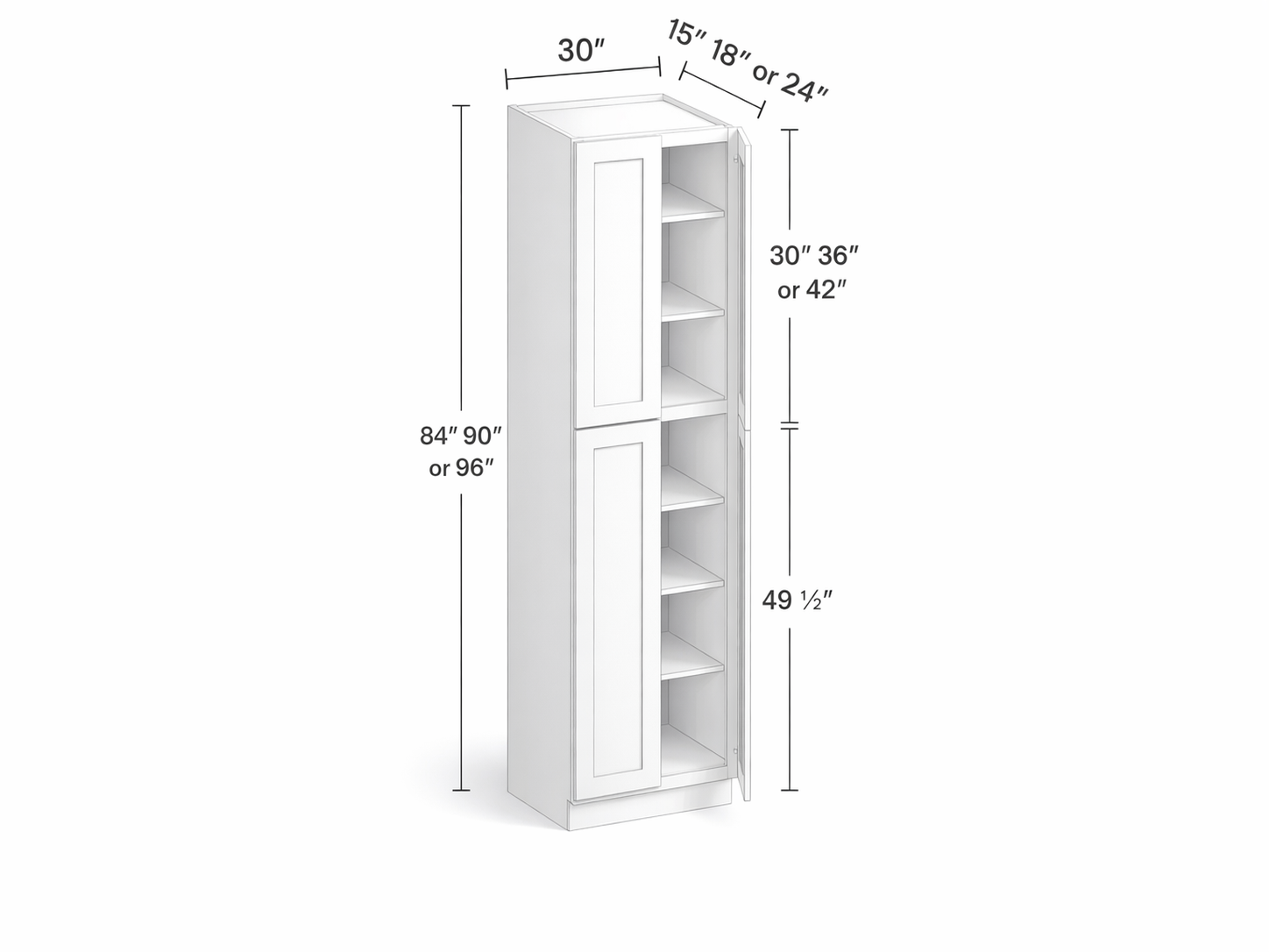 30" WIDTH PANTRY