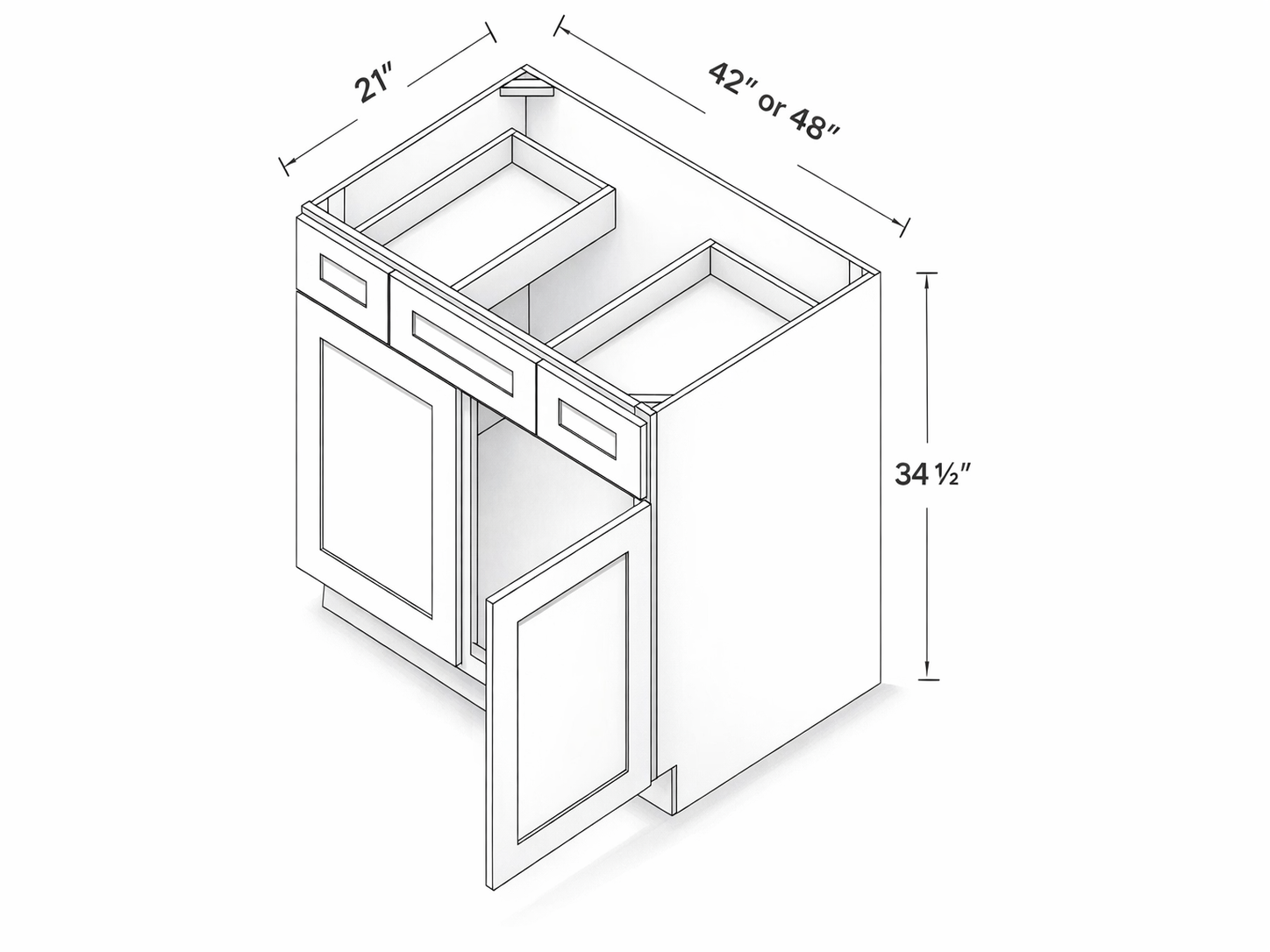 VANITY SINK DRAWER BASE