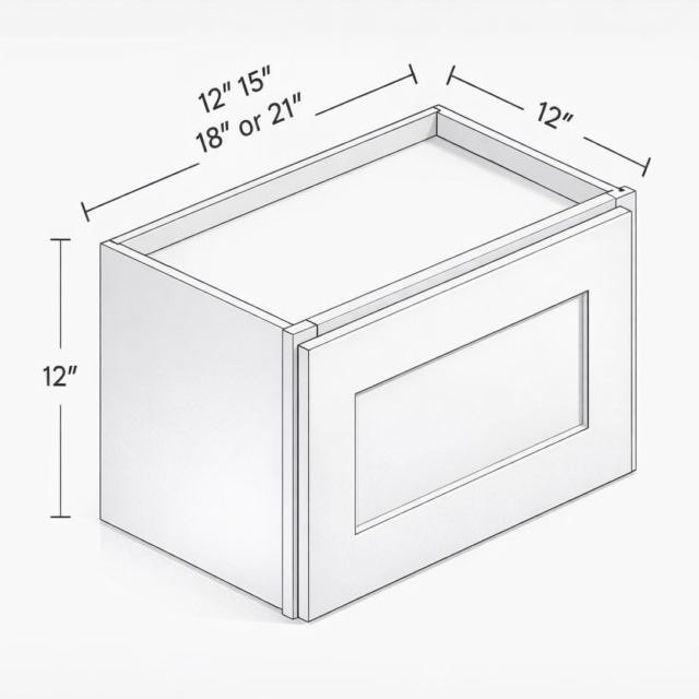 12" HEIGHT WALL CABINET - ONE DOOR