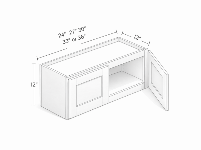 ARMOIRE MURALE DE 12 PO DE HAUTEUR - DEUX PORTES
