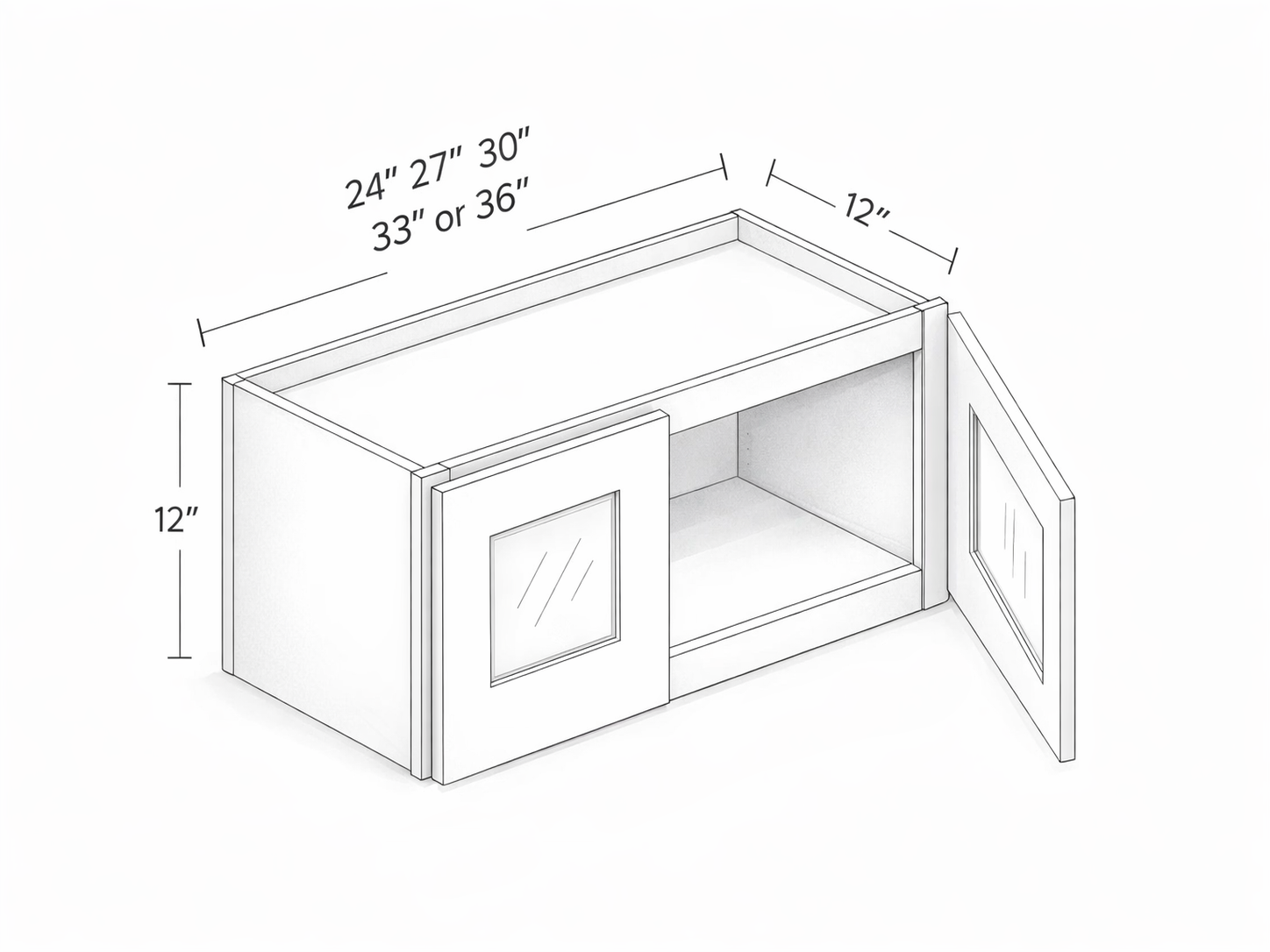 12" HEIGHT TWO DOORS