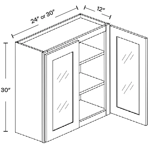 Armoire murale 30 po - Deux portes