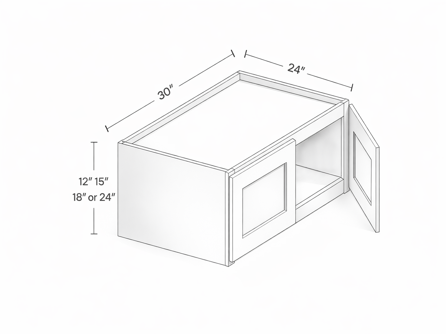 30" WIDTH TWO DOORS