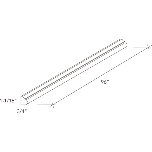 Chairrail Moulure W1''L96''D3/4''