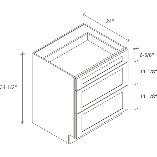 Base 3 DrHGWers W18"*H34 1/2''*D23 7/8'',1 Samll& 2 Large drHGWers