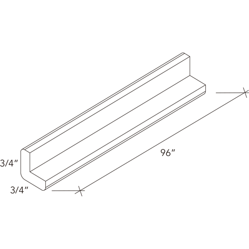 Outside corner moulding,W3/4" H96" D3/4"
