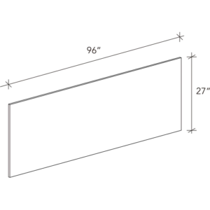 27'' x 96'' x 3/4" plywood Edge Finished