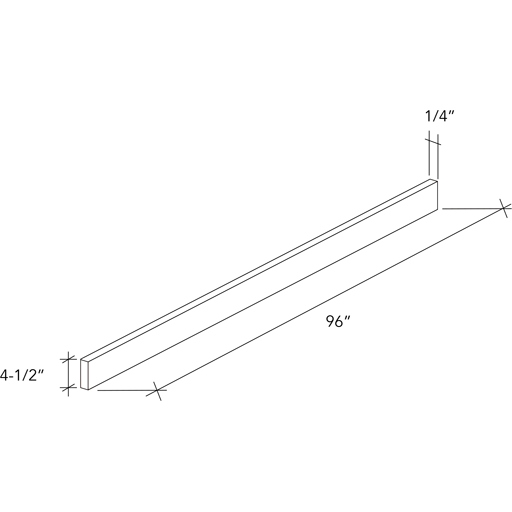 Toe kick, H4.5" L96" Thickness1/8"