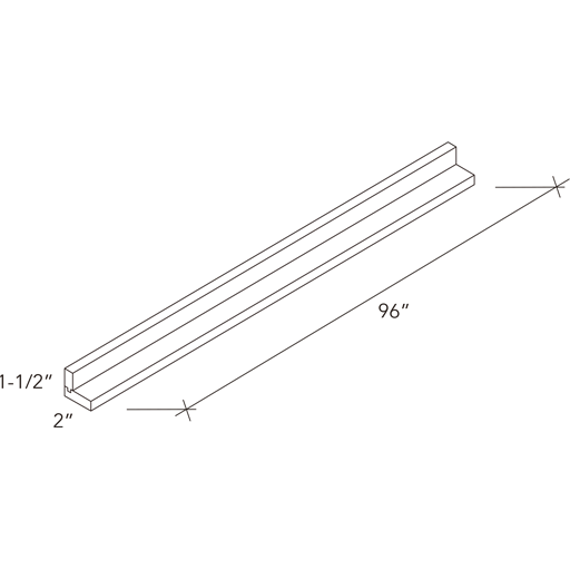 Light Trim W1-1/2'' L96'' D1-1/8''