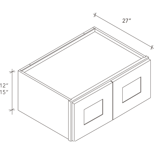 Wall Cabinet W33''* H18''* D23 7/8''& 2 Doors