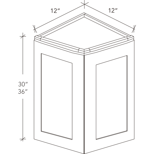 Wall End Angle Cabinet