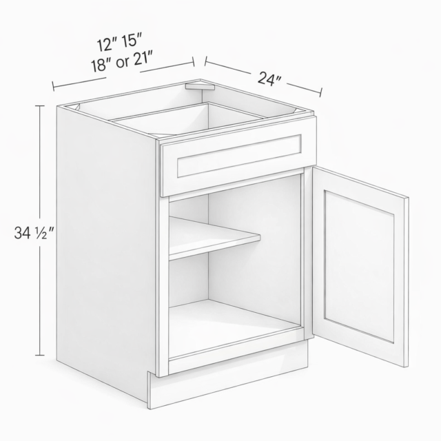 ONE DOOR - ONE DRAWER