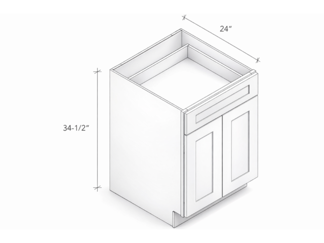BASE CABINET WITH ONE DRAWER AND TWO DOORS