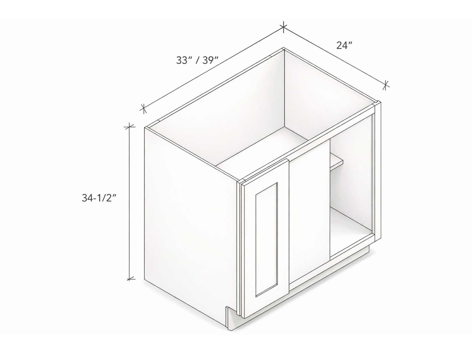 BASE BLIND CORNER CABINET WITH ONE DOOR