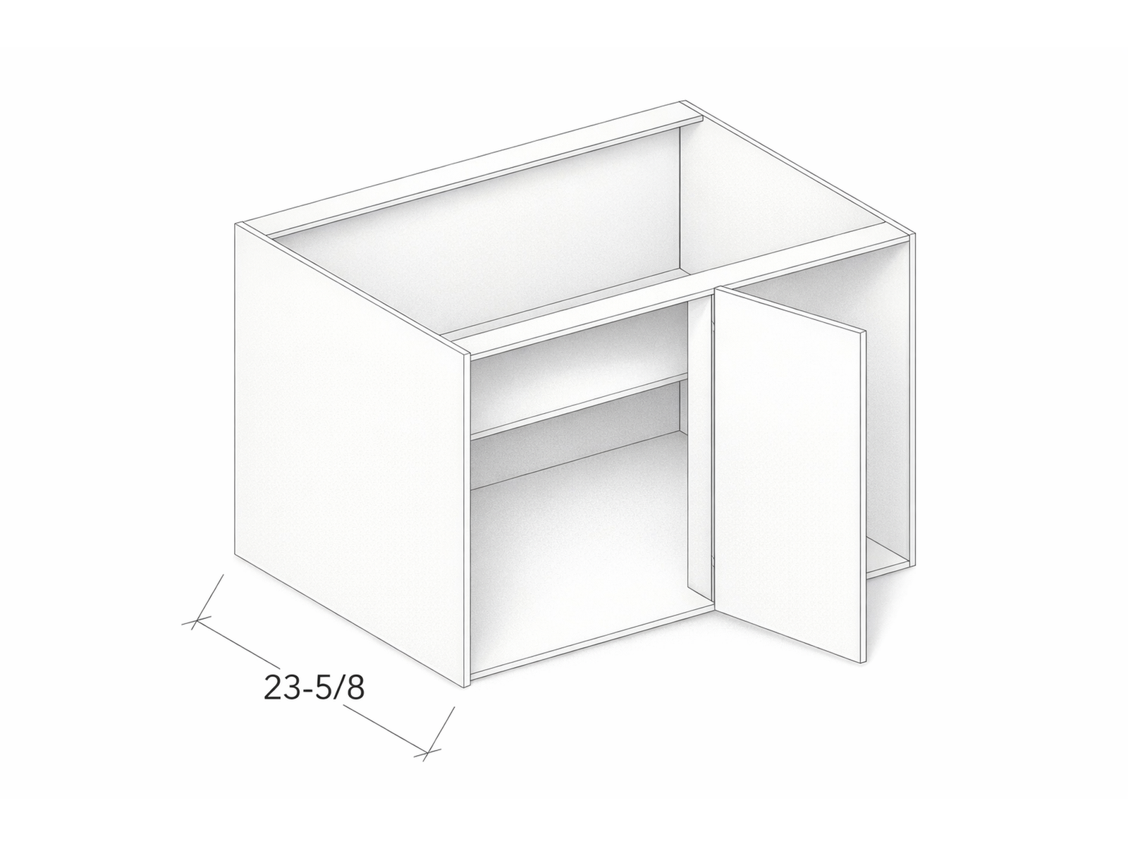 BASE BLIND CORNER CABINET WITH ONE DOOR