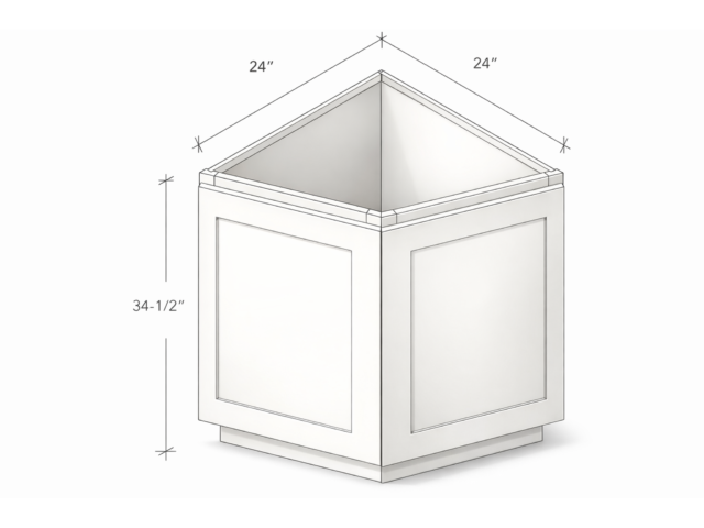 BASE END CORNER CABINET WITH TWO DOORS