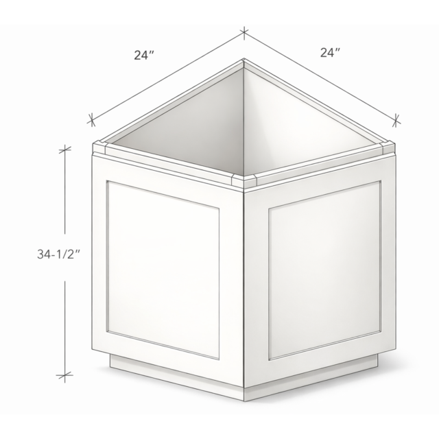 BASE END CORNER CABINET WITH TWO DOORS