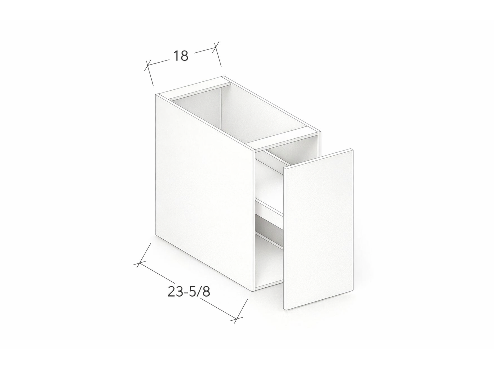 TRASH BIN BASE CABINET WITH TWO BINS