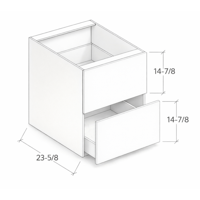 BASE CABINET WITH TWO DRAWERS