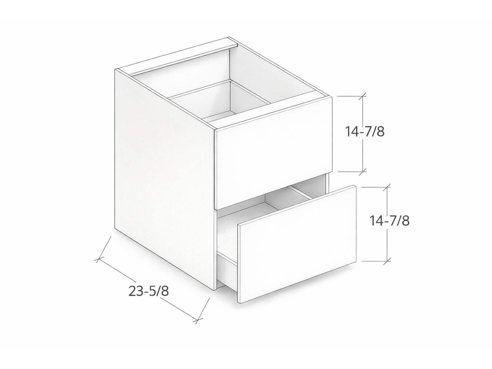 BASE CABINET WITH TWO DRAWERS